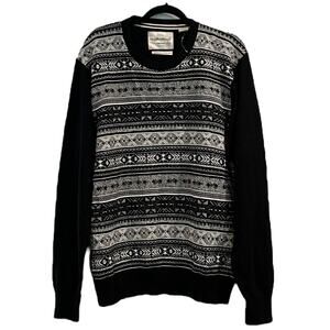Original Weatherproof Vintage The Holiday Sweater Size XL Pullover Black Grey